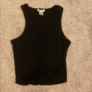 SOLD! Worn once! Knot-Front Racerback Crop Top